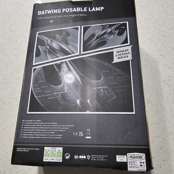Batwing Posable Lamp DC Comics Batman 1989 Style In Box - Picture 11 of 16